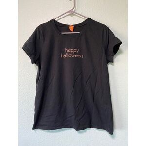 Target Holiday‎ Happy Halloween Bejeweled Black Shirt